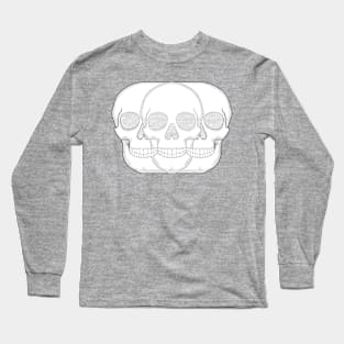 Triple Skull Long Sleeve T-Shirt